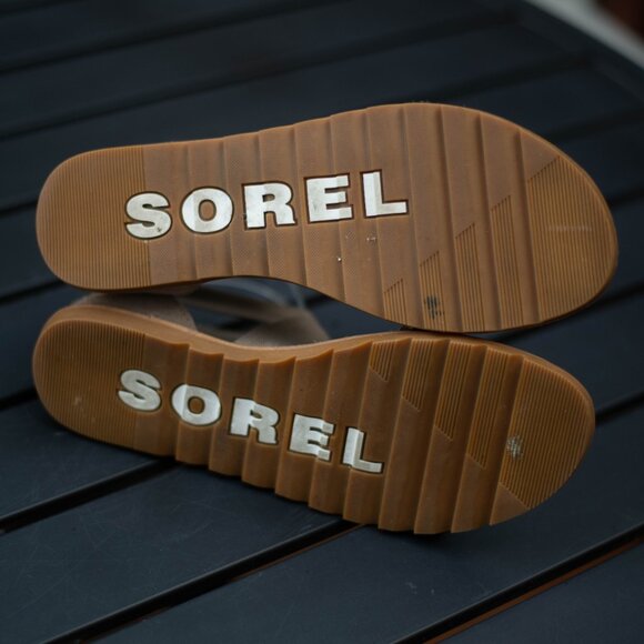 Sorel Ella II Sandals Womens US 8 Strappy Slip On Flats Metallic Ash Brown - Picture 7 of 16